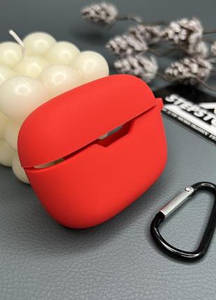 Чехол для наушников jbl wave 200 с карабином силиконовый толстый противоударный красный