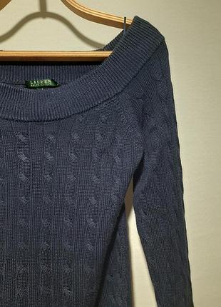 Светр в коси ralph lauren з відкритими плечима  бавовна+віскоза s