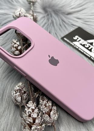 Чохол для iphone 15 pro max silicone case квадратний із мікрофіброю закритим низом силіконовий 28. чорниця (lilac pride)