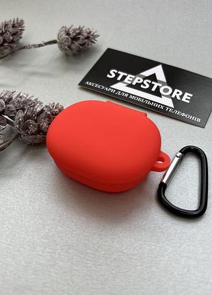 Чохол для навушників xiaomi redmi buds 4 lite з карабіном товстий протиударний 4. червоний