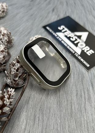 Чохол бампер для apple watch ultra 49 mm мм із захисним склом 360 протиударний 4. starlight