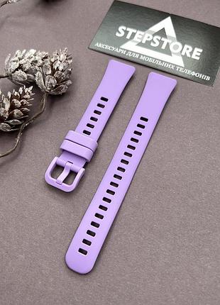 Ремешок силиконовый для huawei band 8 на классической застежке однотонный цветный 9. фиалковый