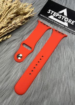 Ремешок m-l силиконовый для apple watch 42 44 45 49 ultra mm series 1 2 3 4 5 6 7 se браслет 19. red