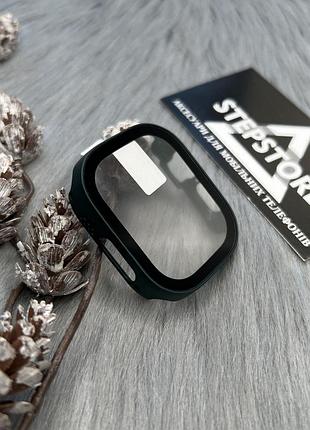 Чохол бампер для apple watch ultra 49 mm мм із захисним склом 360 протиударний 6. темно-зелений (forest green)