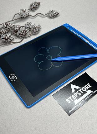 Дитячий графічний планшет для малювання writing tablet lcd 8.5 <unk> на батарейці зі стилусом синій