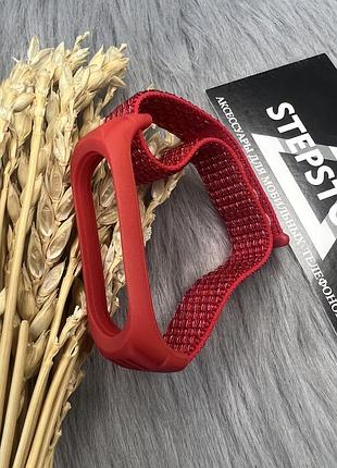 Ремінець нейлоновий для amazfit band 5 тканинний спорт луп на липучках m6 6. product red