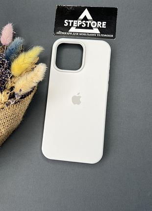 Чохол для iphone 16 pro max silicone case з мікрофіброю закритим низом силіконовий протиударний 22. білий (white) 2