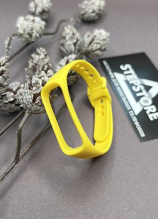 Ремінець силіконовий для samsung galaxy fit e браслет однотонний кольоровий 6. жовтий