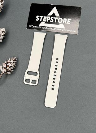 Ремінець силіконовий для samsung galaxy fit 3 на класичній застібці браслет однотонний кольоровий 13. білий