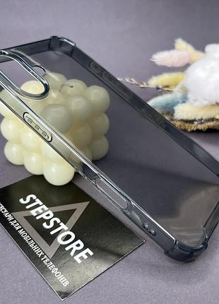 Чохол для iphone 16 plus прозорий затемнений із куточками силіконовий протиударний