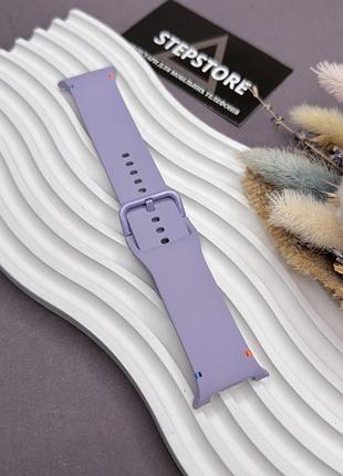 Ремінець для samsung galaxy watch 8 40 mm силіконовий на класичній застібці 7. сиреневый