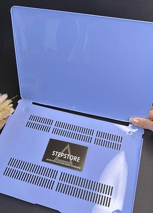 Чехол накладка для macbook 13.3 pro a1706 a1708 a2159 a1989 a2251 a2289 a2338 глянцевый противоударный пластиковый голубой