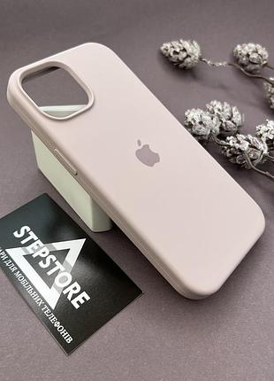 Чохол для iphone 15 silicone case квадратний із мікрофіброю закритим низом силіконовий 22. сірий (lavender)