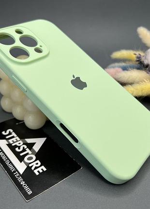 Чохол silicone case для iphone 16 pro full camera з мікрофіброю закритим низом камерою силіконовий 4. фісташковий (pistachio)