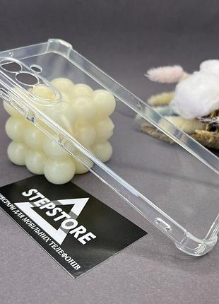 Чехол для samsung a26 (а266) / a17 (a175) прозрачный с уголками закрытой камерой противоударный силиконовый толстый