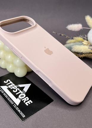 Чехол для iphone 17 air silicone case с микрофиброй силиконовый противоударный 22. пудровый (pink sand)