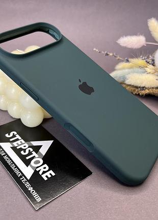 Чехол для iphone 17 air silicone case с микрофиброй силиконовый противоударный 4. изумрудный (forest green)