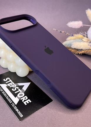 Чохол для iphone 17 air silicone case з мікрофіброю силіконовий протиударний 7. фіолетовий (purple)