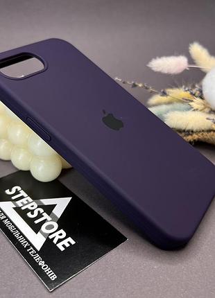 Чохол для iphone 16e silicone case з мікрофіброю силіконовий протиударний 3. фіолетовий (deep purple)