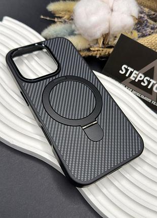 Чохол для iphone 16 pro з magsafe кільцем-підставкою протиударний brick case