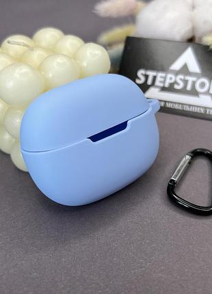 Чохол для навушників xiaomi redmi buds 5 pro з карабіном силіконовий товстий протиударний 3. блакитний