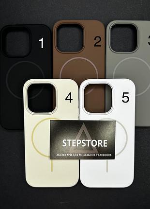 Чехол для iphone 14 pro colorful case из magsafe квадратный с микрофиброй закрытым низом силиконовый