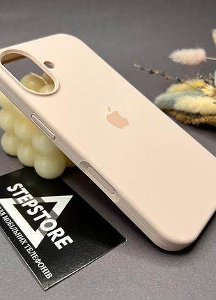 Чехол для iphone 17 silicone case с микрофиброй силиконовый противоударный 28. пудровый (pink sand)