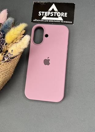 Чехол для iphone 16 plus silicone case с микрофиброй закрытым низом силиконовый противоударный 19. черника (lilac pride) 2