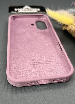 Чехол для iphone 16 plus silicone case с микрофиброй закрытым низом силиконовый противоударный 19. черника (lilac pride) 3