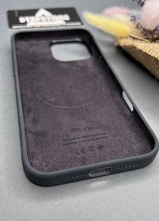 Чохол silicone case для iphone 16 pro з magsafe без швів із закритим низом 4