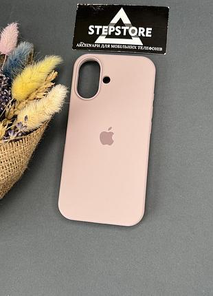Чохол для iphone 16 plus silicone case з мікрофіброю закритим низом силіконовий протиударний 26. сірий (lavander) 2