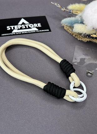 Подвійний шнурок на руку для телефона iphone samsung xiaomi oppo poco ремінець із карабінами та підкладкою під чохол