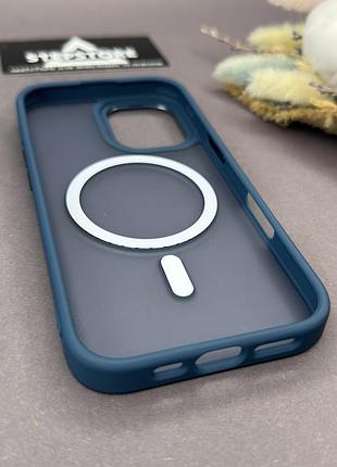 Чехол для iphone 17 с magsafe матовый противоударный металлические кнопки прозрачный магнитный 2