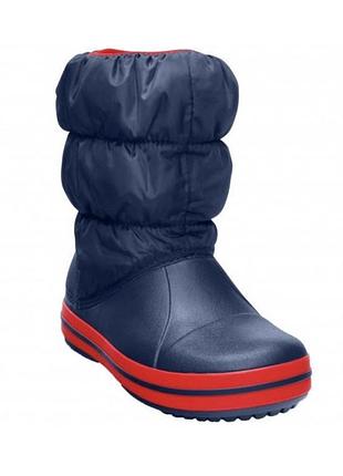 Чоботи зимові для хлопчика сноубутсы непромокальні дутики / crocs kids winter puff boot