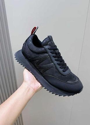Чоловічі чорні спортивні кросівки moncler pacey на масивній підошві 3
