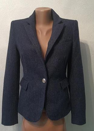 Темно-синий пиджак, блейзер, шерстяной жакет