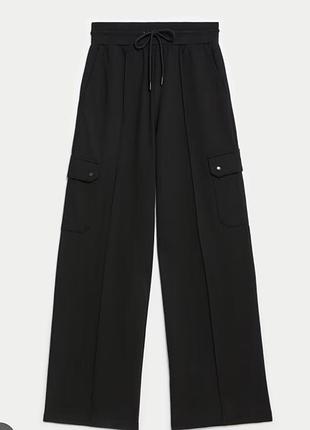 Брюки широкие высокая талия m&s