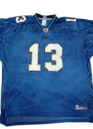 Винтажная футболка, jersey reebok nfl detroit lions, cary
