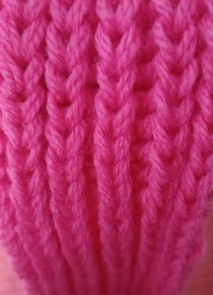 Ярко розовый насыщенный шарфик для девочки