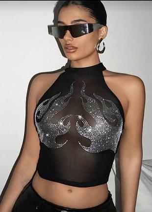 Топ сітка з стразами
