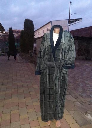 Натуральний брендовий. махровий котоновий халат великого розміру.швейцарія .