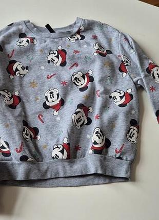 Толстовка свитер новогодний disney mickey mouse микки маус подростковый s