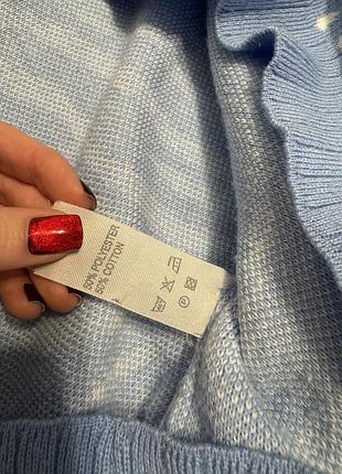 Светр oversize з принтом, блакитний 5