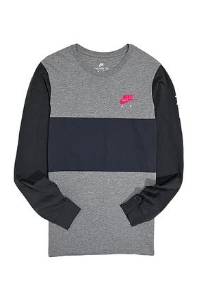 Мужской спортивный лонгслив рашгард свитер котоновый  nike air оригинал