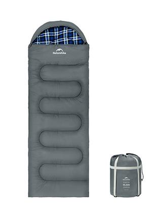 Спальный мешок с капюшоном naturehike clear sky hl500 cnk2450ws042, серый