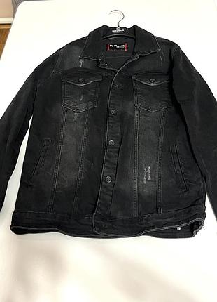 Куртка джинсова чоловіча by crisson ,чорна розмір l