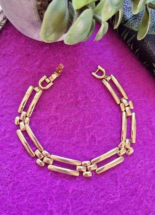 Браслет monet, прямокутні ланки, вінтаж