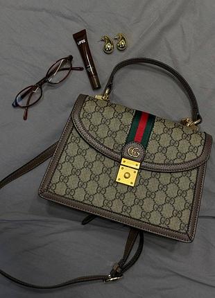 Люксова жіноча брендова сумка ophidia medium top handle bag 🤩