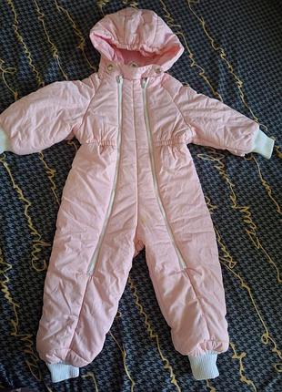 Дитячий чоловічок (комбінезон) рожевий
 бренд h&m. розмір 70.