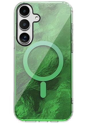 Чохол tpu shiny mountain (magfit) для samsung galaxy s25 fe green